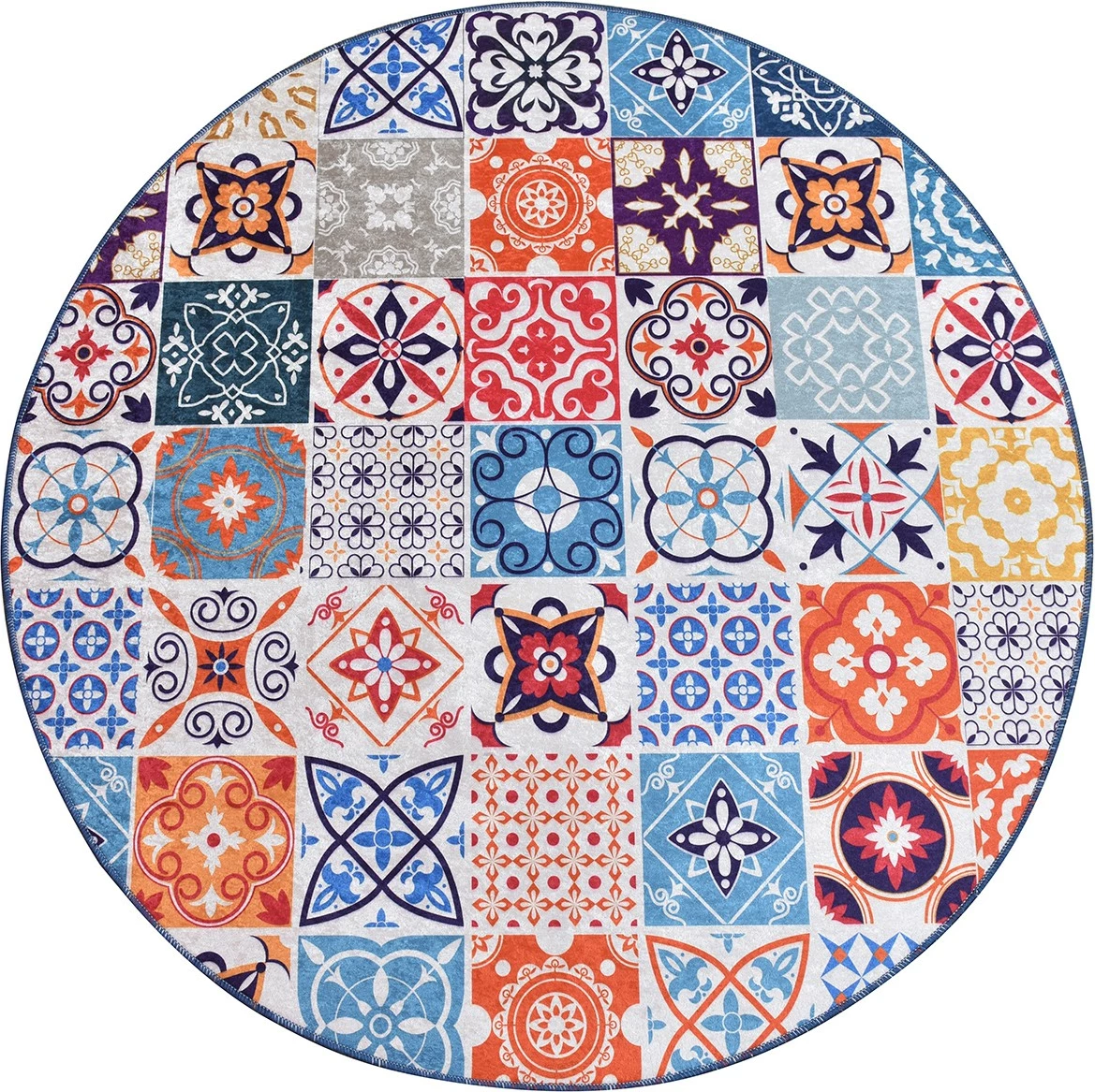 Qilim rrumbullak, shumëngjyrësh, Conceptum Hypnose Ceramico Djt, çap 100cm