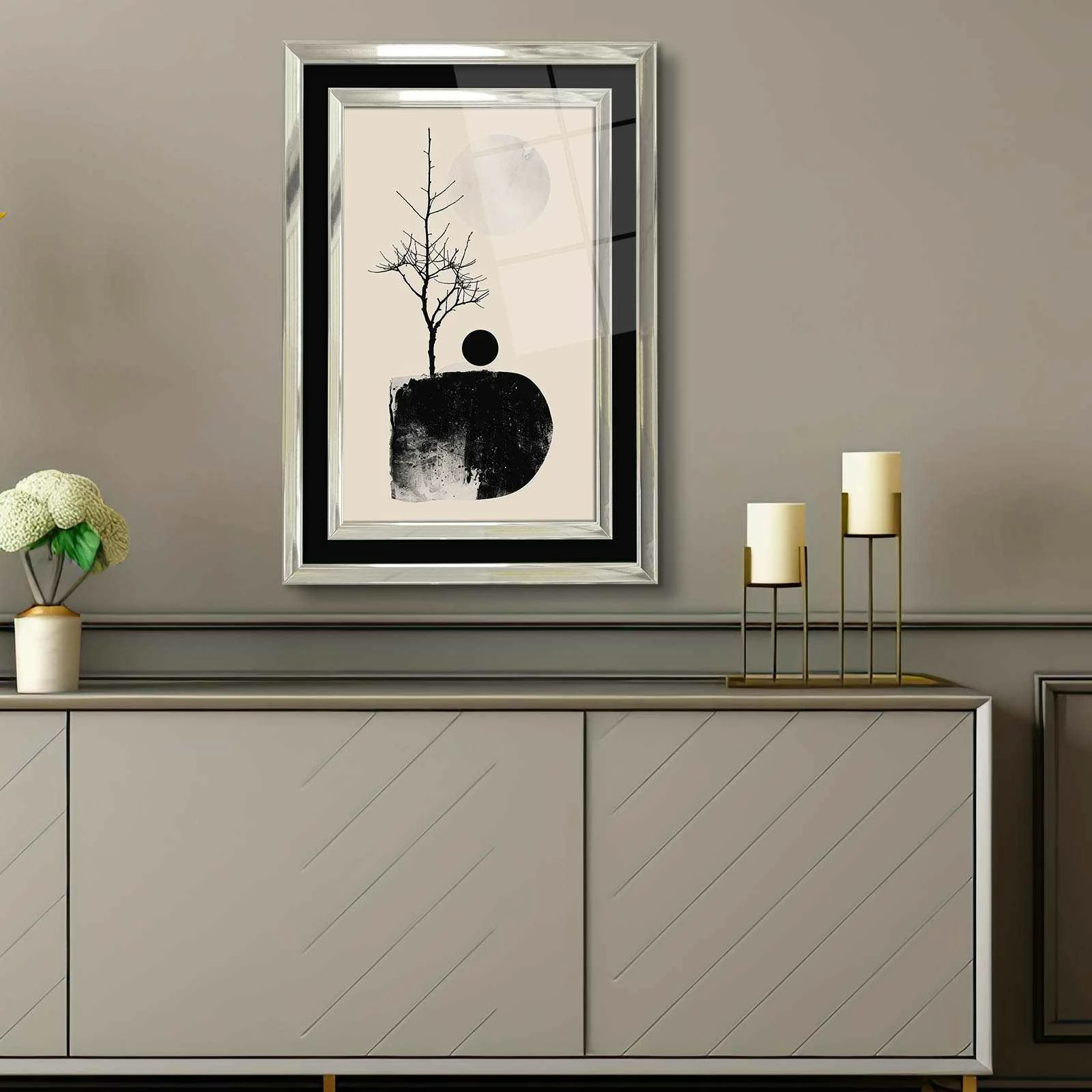 Pikturë dekorative me kornizë, shumëngjyrëshe, Wallity, 43x65cm, 1 copë