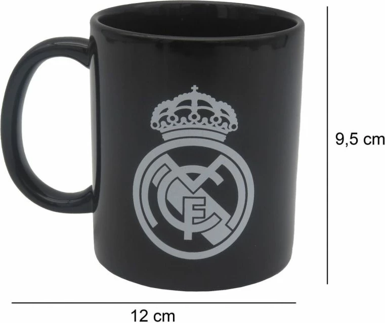 Filxhan qeramike Real Madrid MG92-08RM, e zezë, në kuti dhurate