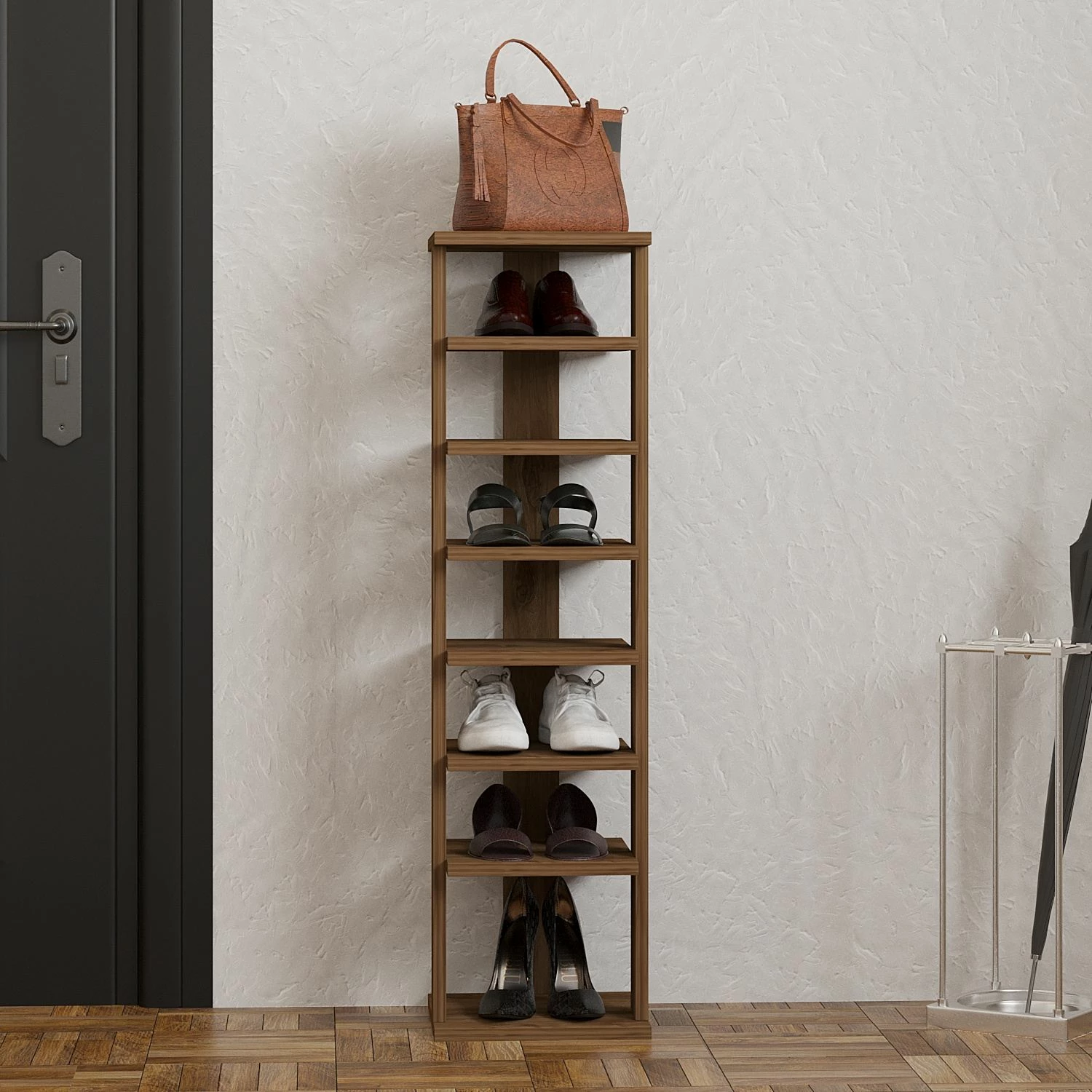 Dollap këpucësh Skye Decor, ngjyrë arre, Ayka