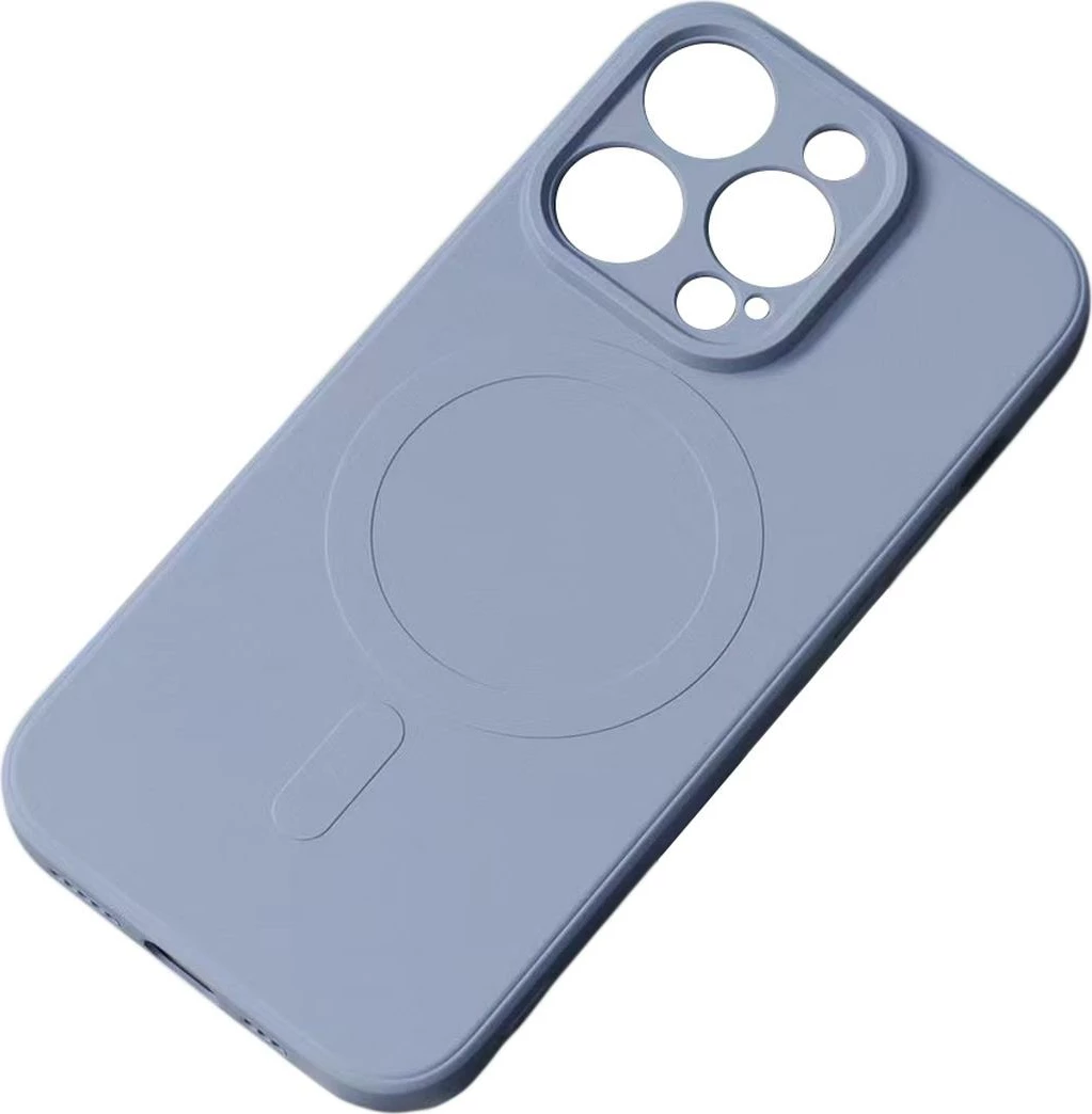 Mbështjellës silikon për iPhone 14 Pro Hurtel, MagSafe, blu akulli