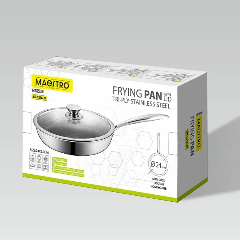 Tigan me kapak MAESTRO MR-1216-24, inox, 24cm