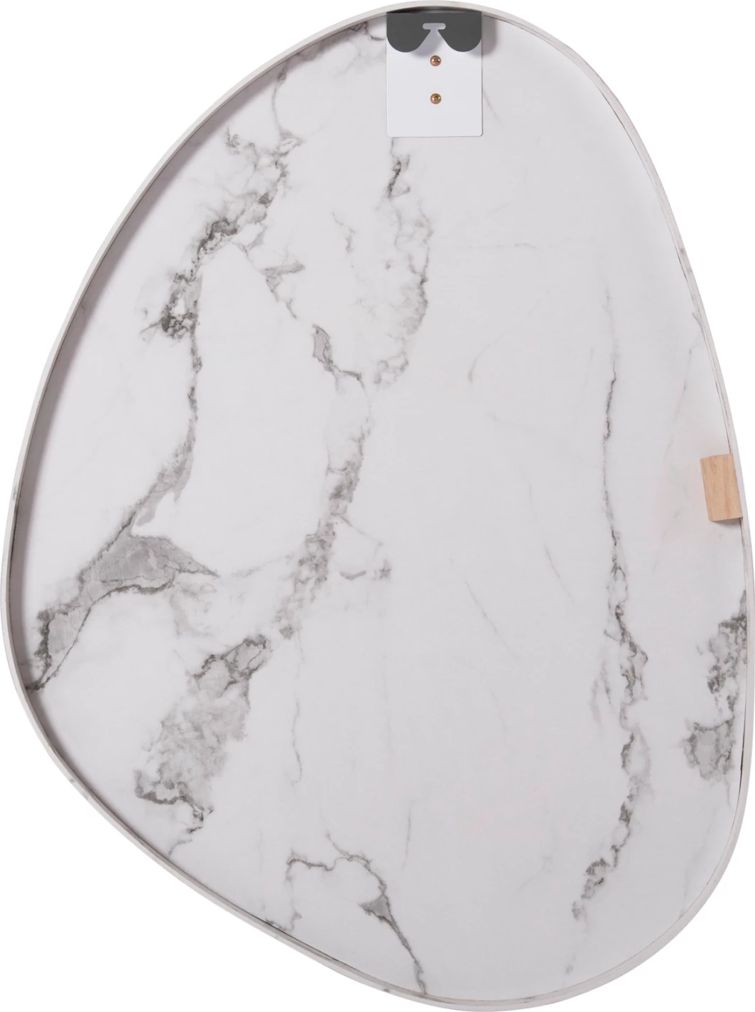 Pasqyrë muri e parregullt, kornizë MDF, ngjyrë mermeri të bardhë, FH4487.05, 60x80 cm