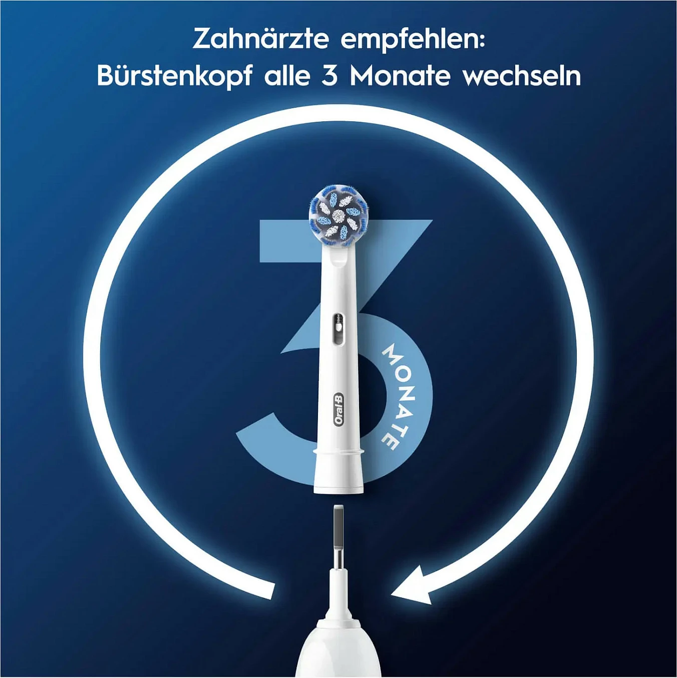 Koka rezervë për furçë dhëmbësh Oral-B Sensitive Clean 4 copë, extra soft, e bardhë