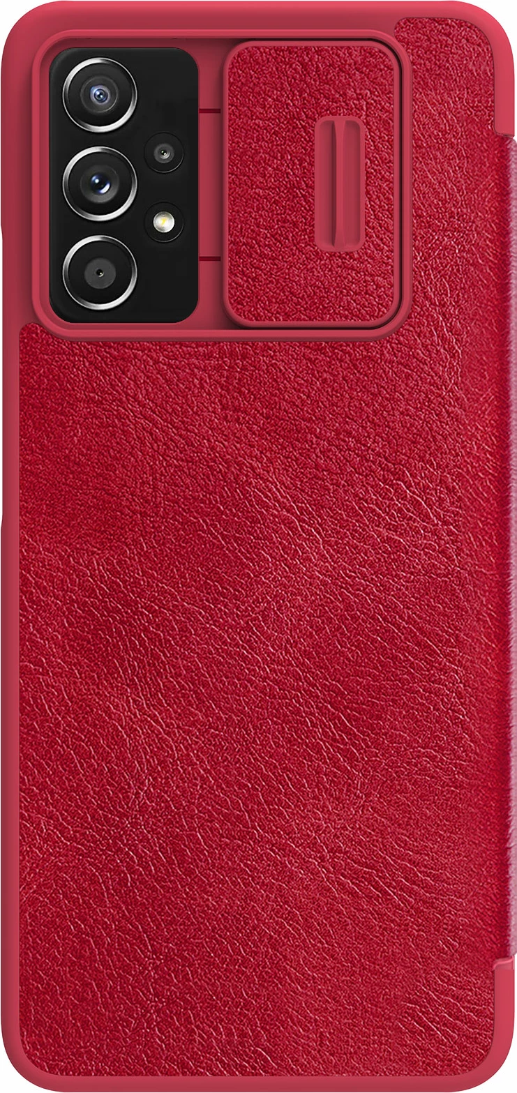 Mbështjellës Nillkin Qin për Samsung Galaxy A73, lëkurë ekologjike, i kuq