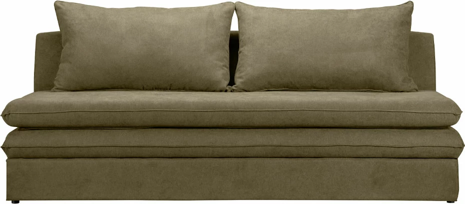 Krevati divan GIRASOLE, 3 vende, ngjyrë kaki ASTI 28, 200x87x90
