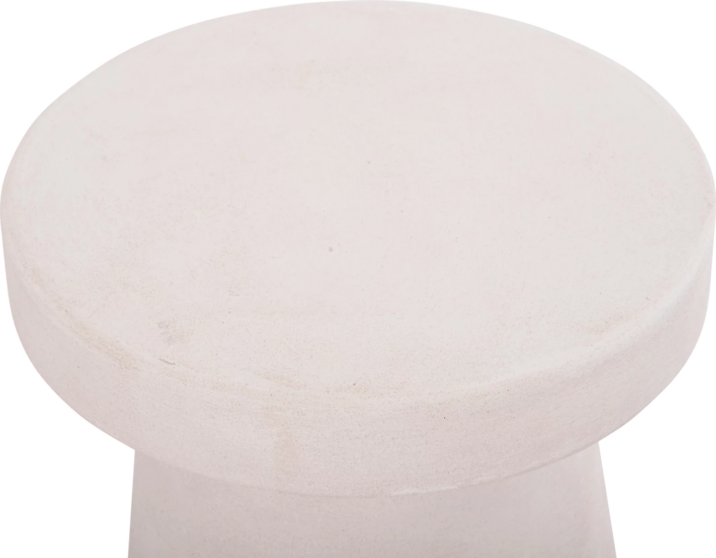 Tavolinë kafeje e rrumbullakët, seri Santorini, MDF, ngjyrë off-white, Φ48x49H cm.