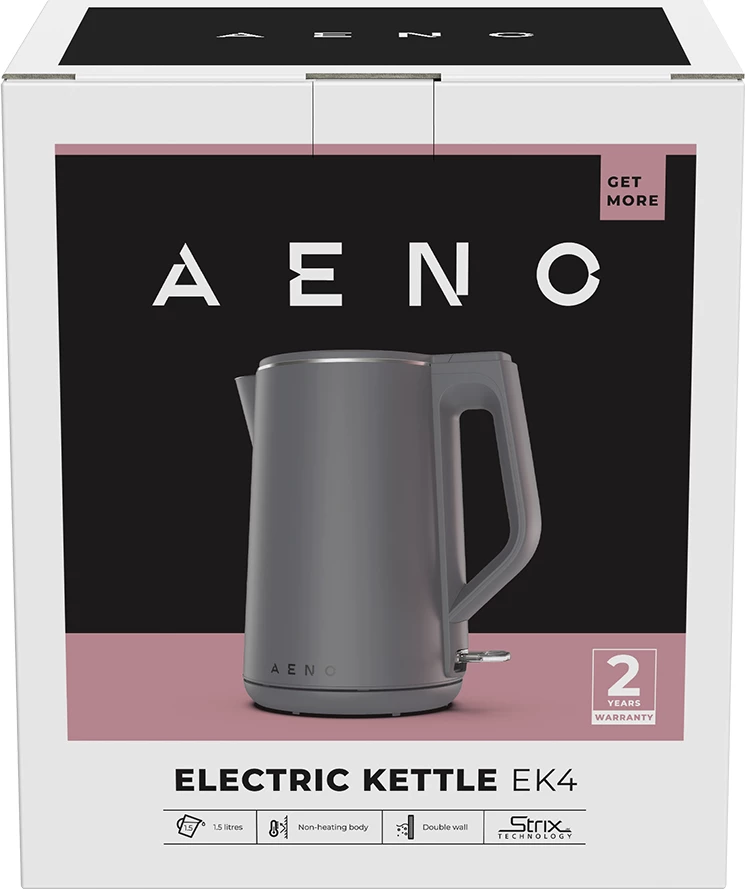 Çajnik elektrik AENO EK4 1.5L 1850-2200W, gri e errët