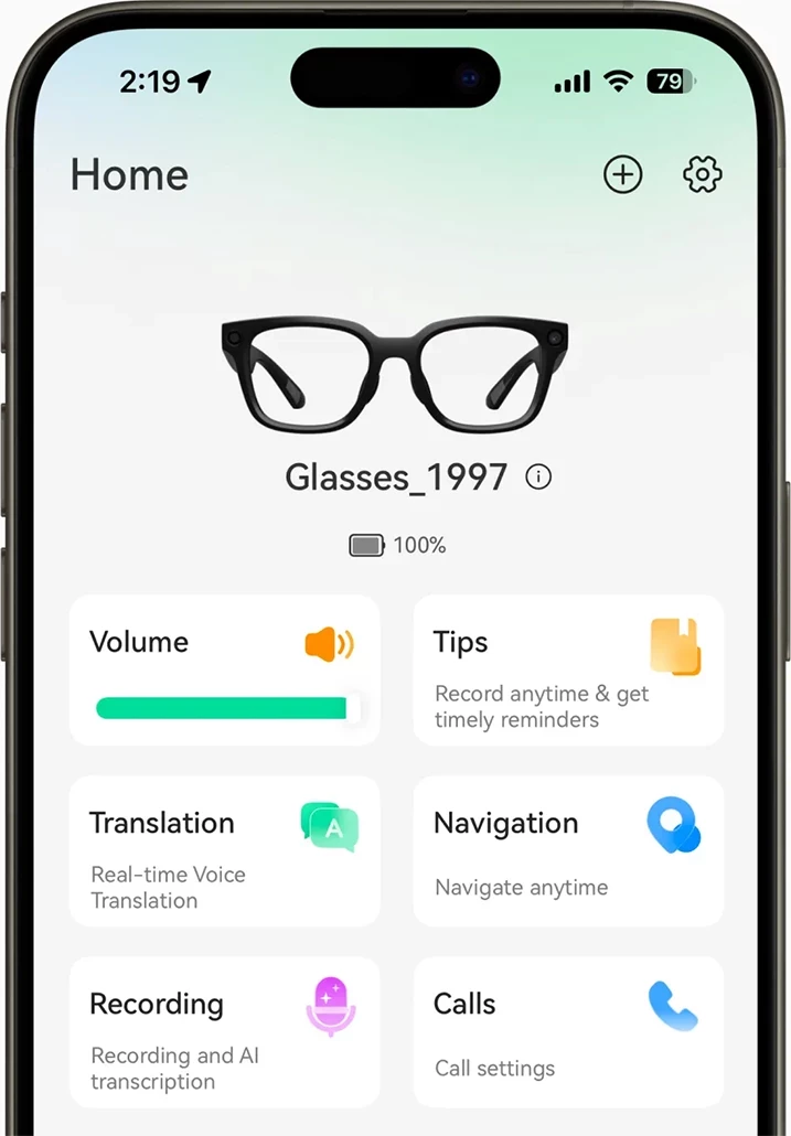 Syze smart Rokid AI Glasses Style, kamerë 12MP, video 3K, asistent AI, përkthim në kohë reale, zezë