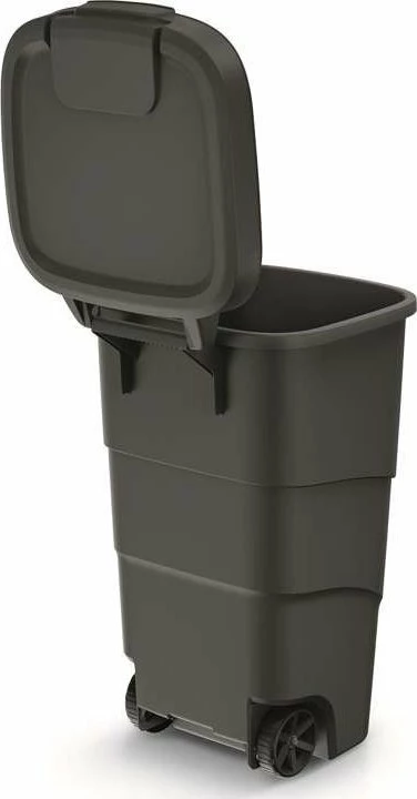 Kosh mbeturinash Prosperplast Wheeler NBWB90-S411 90L me rrota, me kapak, i zi