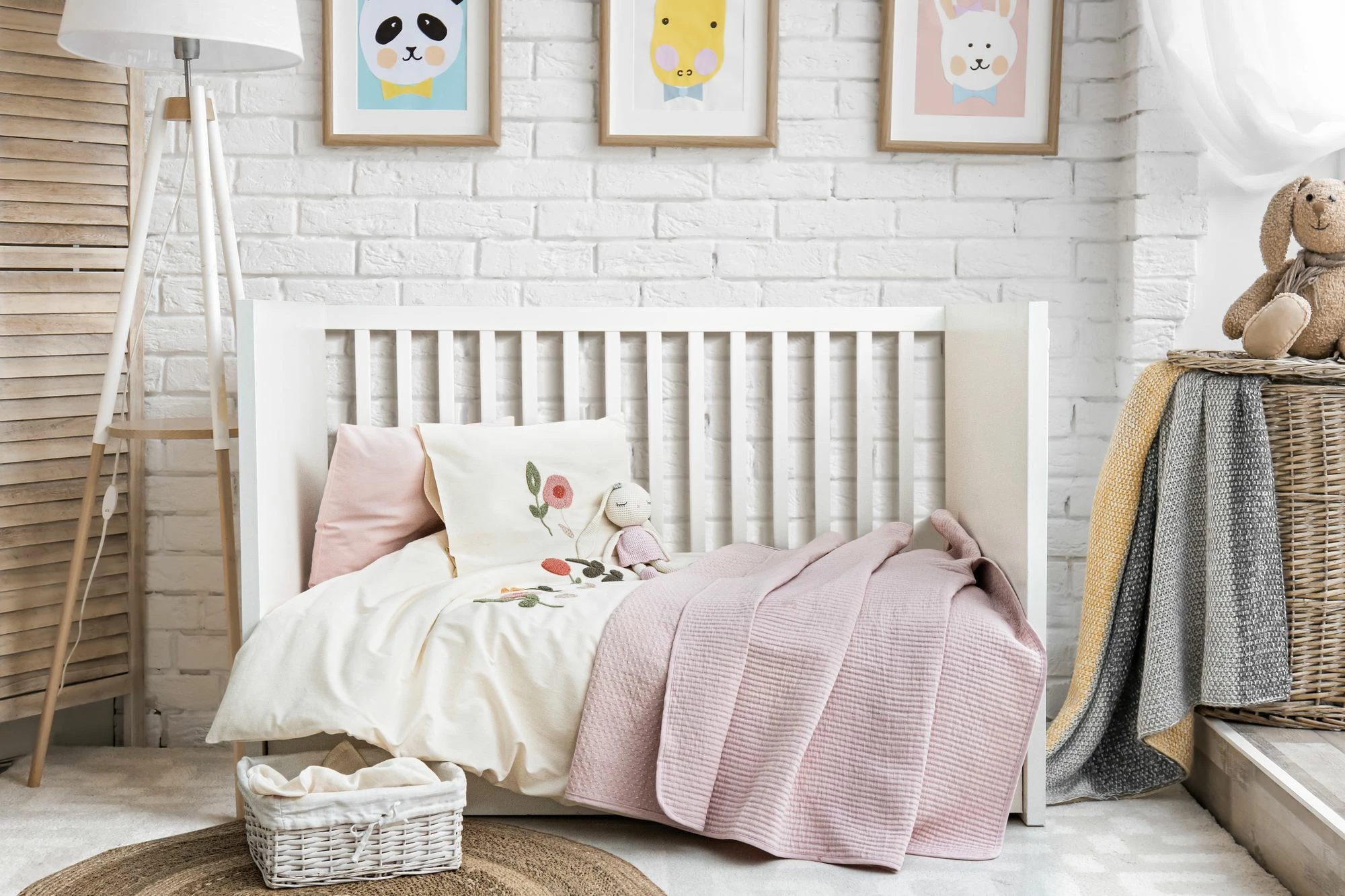 Set mbulesash për fëmijë, ngjyrë pluhur, Flower Garden