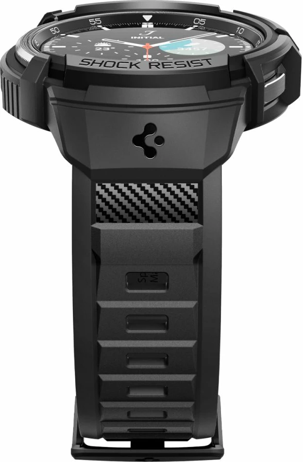 Mbështjellës Spigen Rugged Armor Pro me rrip për Samsung Galaxy Watch 6 Classic 47mm, Zi