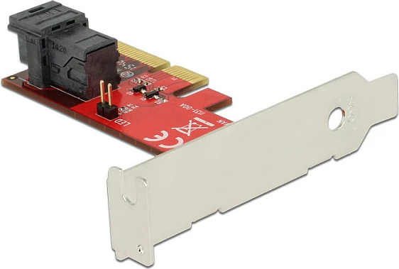 Kartë zgjerimi PCIe DeLOCK 89535, SAS SFF-8643, PCIe 3.0, 12 Gbit/s, e kuqe