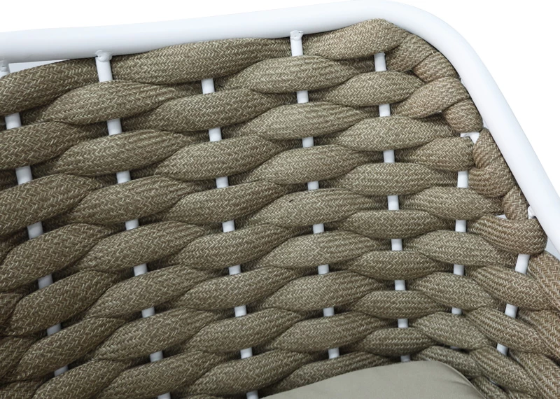 Karrige për bar Zuki alumini, e bardhë, e grumbullueshme, me jastëk, 55x54x109cm