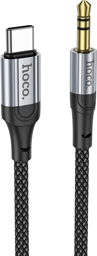 Kabllo AUX HOCO UPA26 Type-C në 3.5mm, 1m, me DAC, e zezë