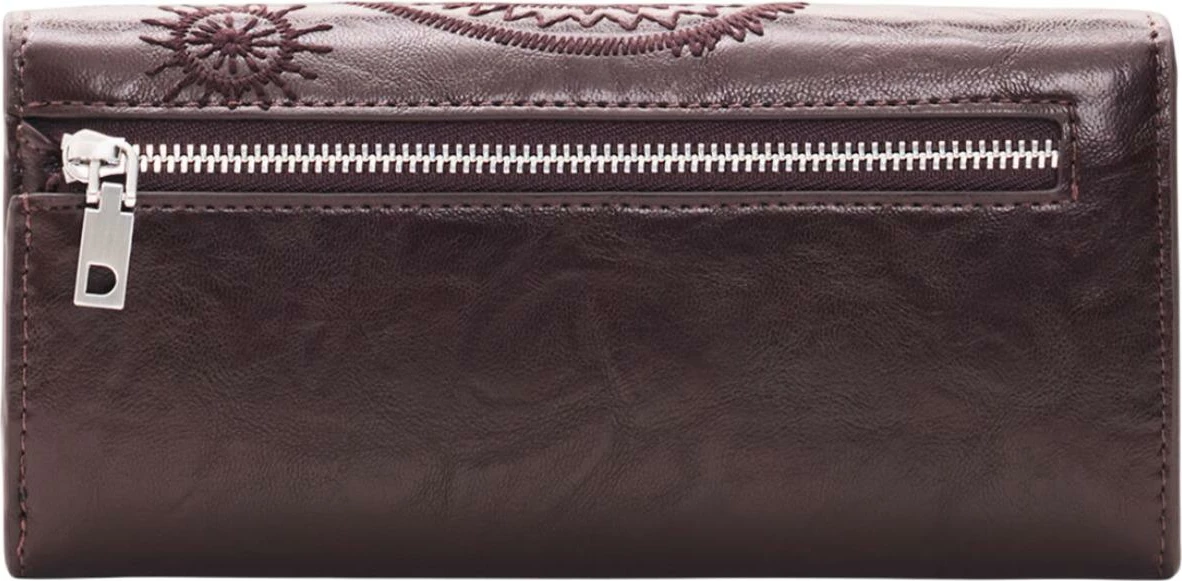 Portofol për femra Desigual MONE_SIROCO MARINA GRA 26WAYP26, kafe e errët