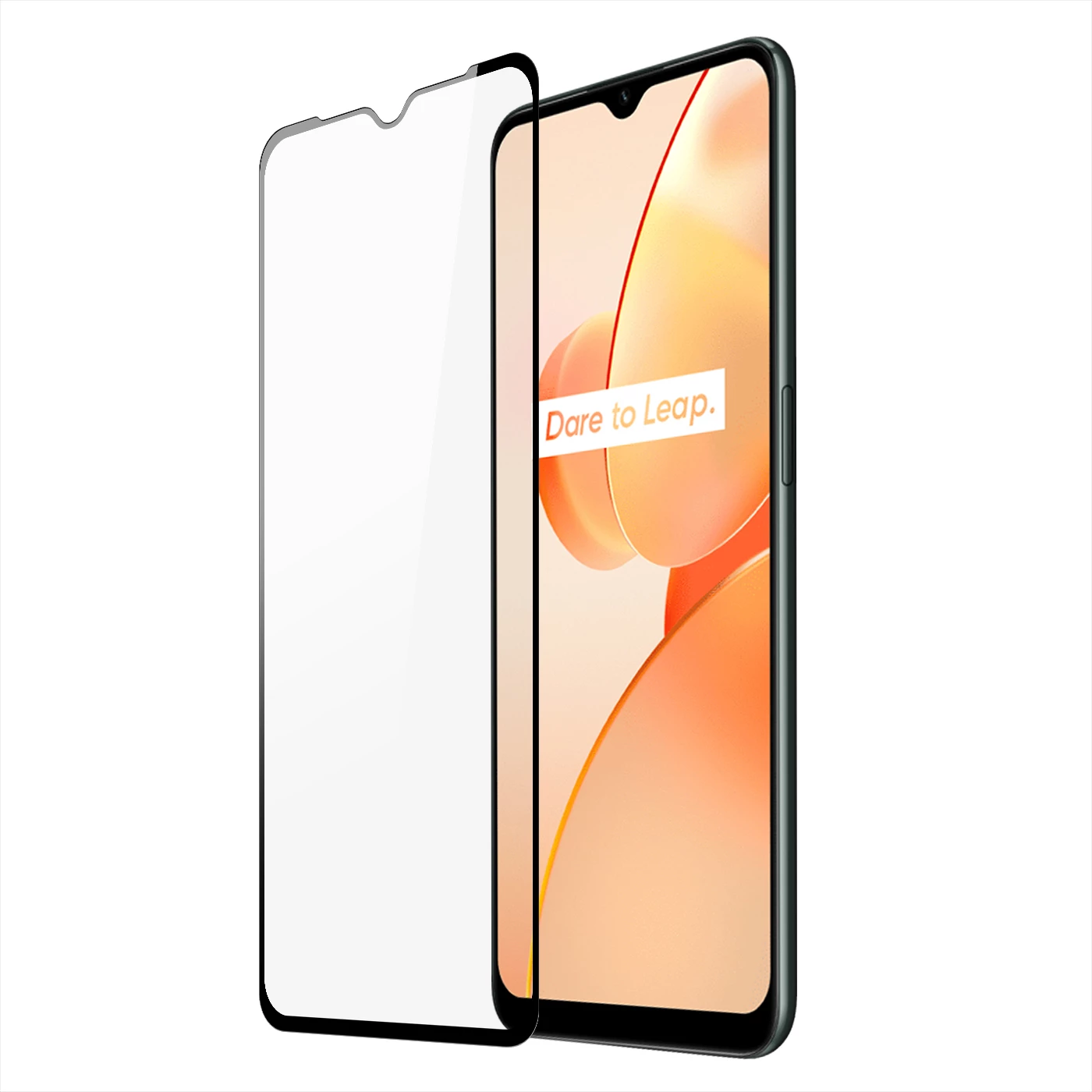 Xham i temperuar Dux Ducis 9D, për Realme C31, me kornizë të zezë