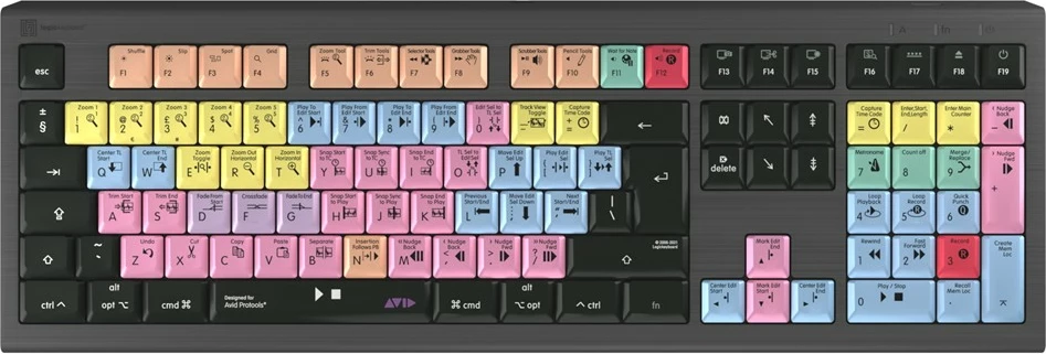 Tastierë LogicKeyboard Astra 2 Pro Tools UK për Mac, shumëngjyrëshe