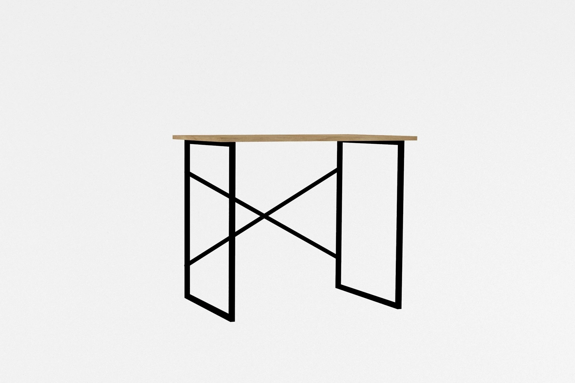 Tavolinë pune Hanah Home, Addis, ngjyrë lisi dhe e zezë