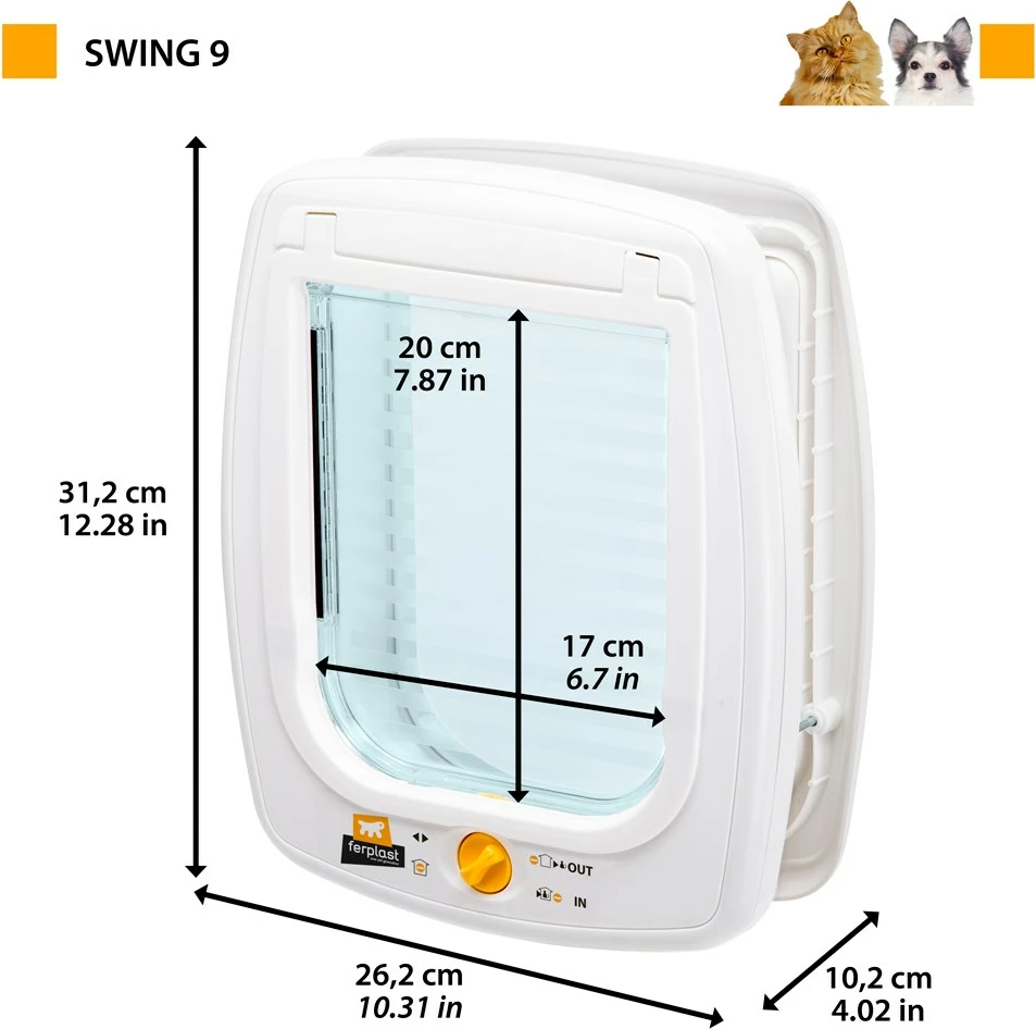 Derë për kafshë Ferplast Swing 9, e bardhë