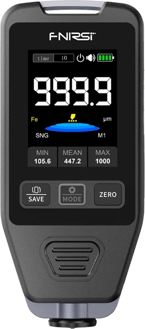 Matës trashësie boje, FNIRSI CTG-20, 0–1400 µm, identifikim Fe/NFe/Fe+Zn, ekran me ngjyra, USB-C, bateri 600 mAh