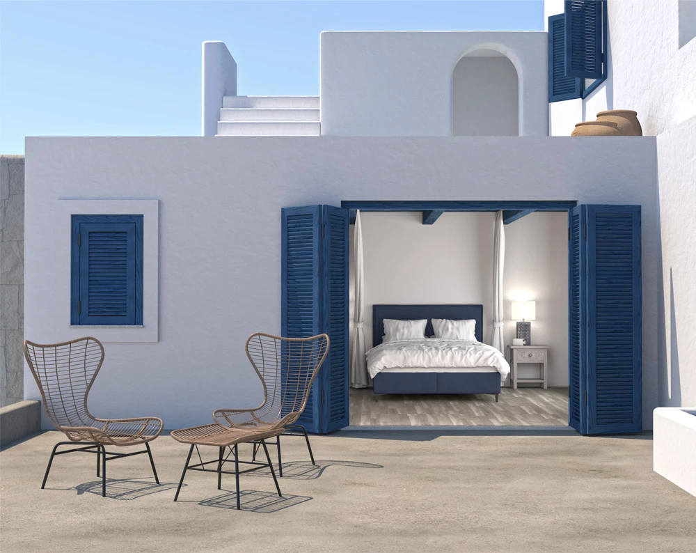 Fotel Butterfly, natyral, jastëk i zi, 89x78x106.5cm