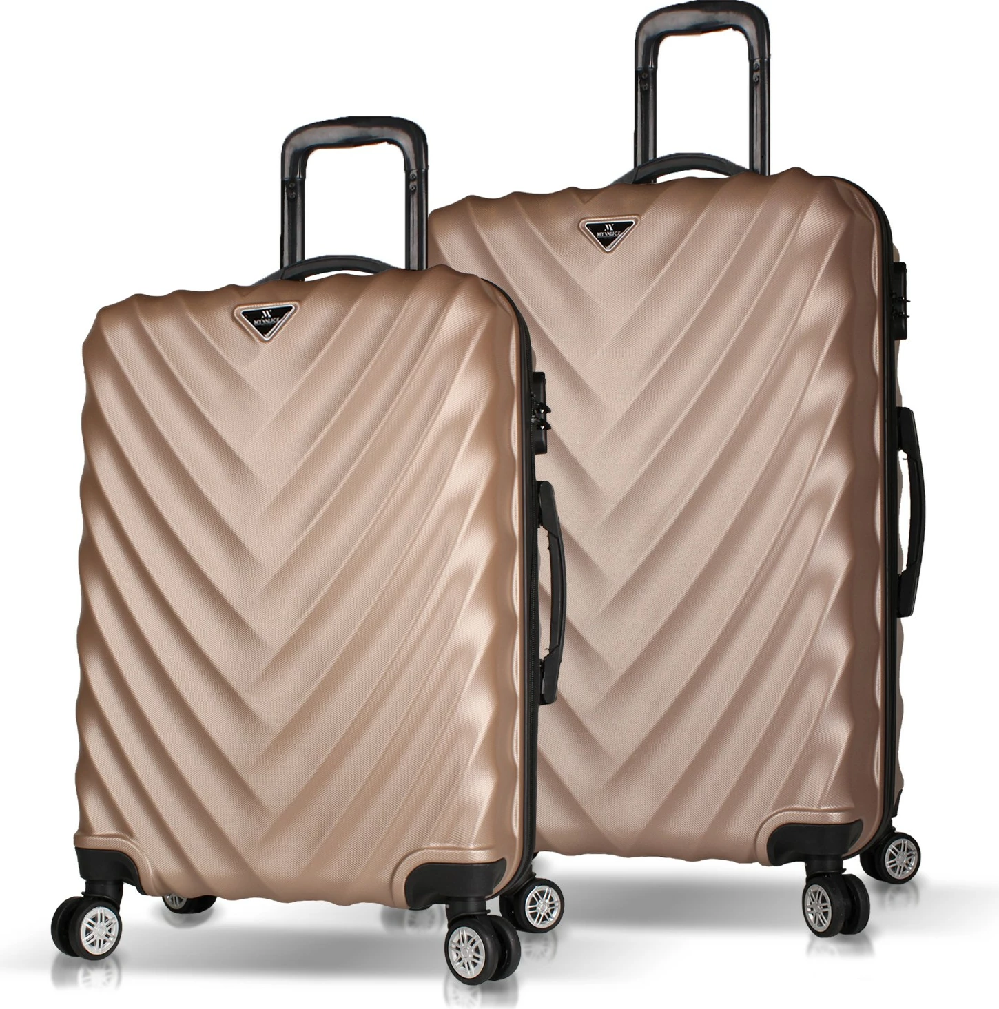 Set valixhesh (2 copë), ngjyrë ari, Zoozie Bags, 6838
