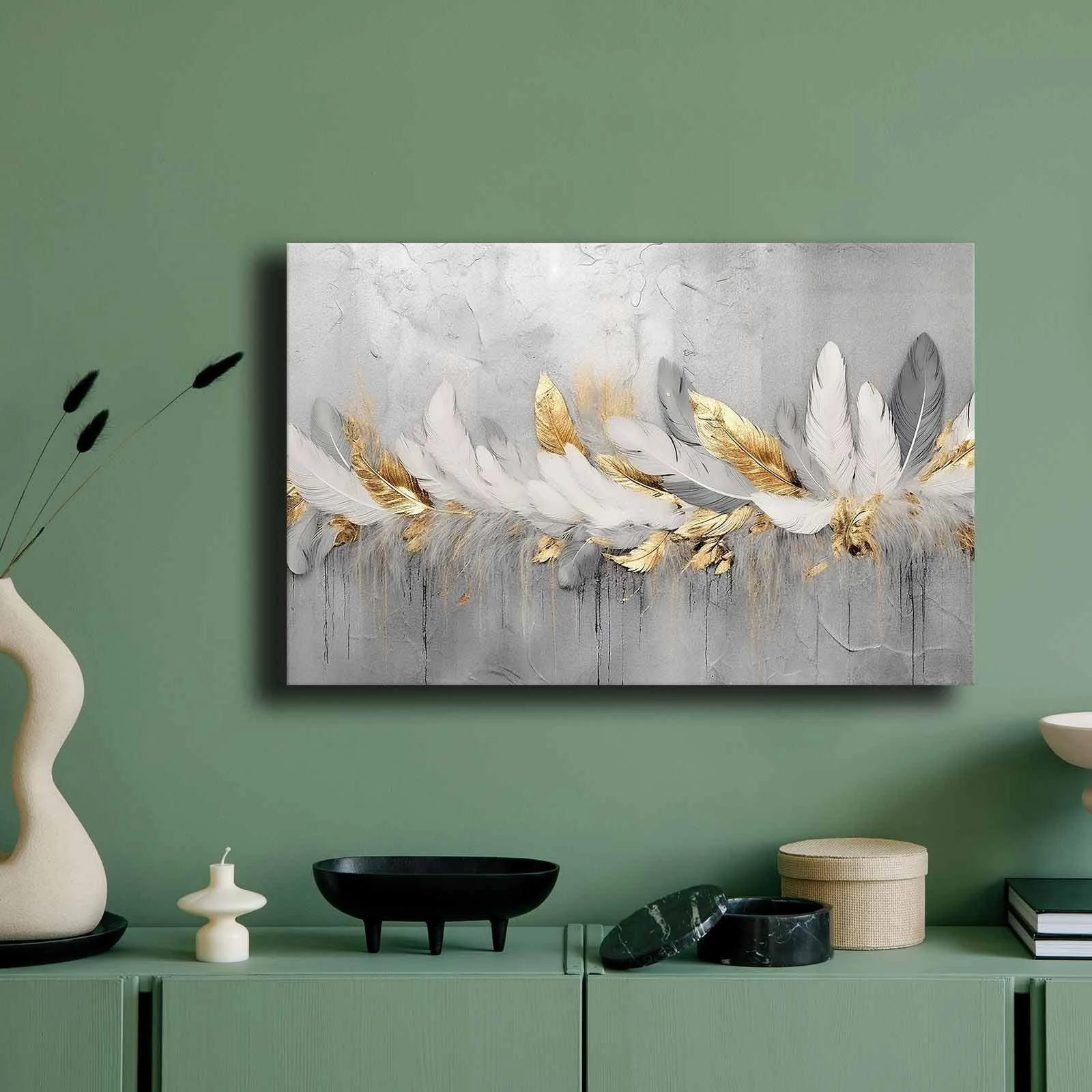 Pikturë dekorative në kanavacë, shumëngjyrëshe, 45x70cm, Wallity 4570GSC-005