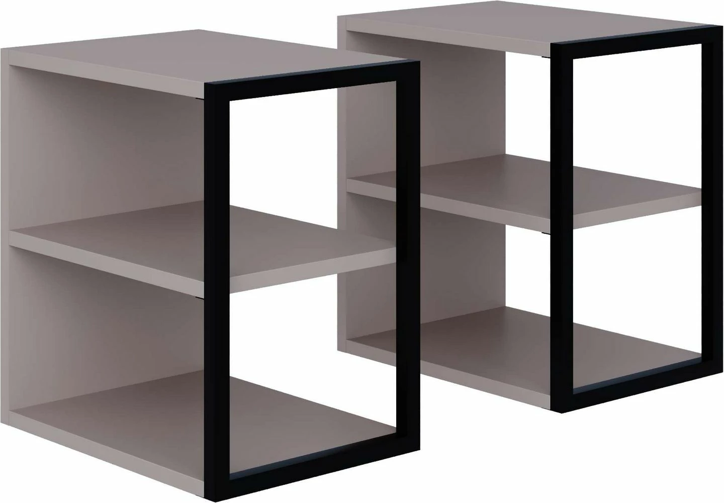 Set tavolinash anësore Skye Decor, ngjyrë mocha e çelët, 2 copë