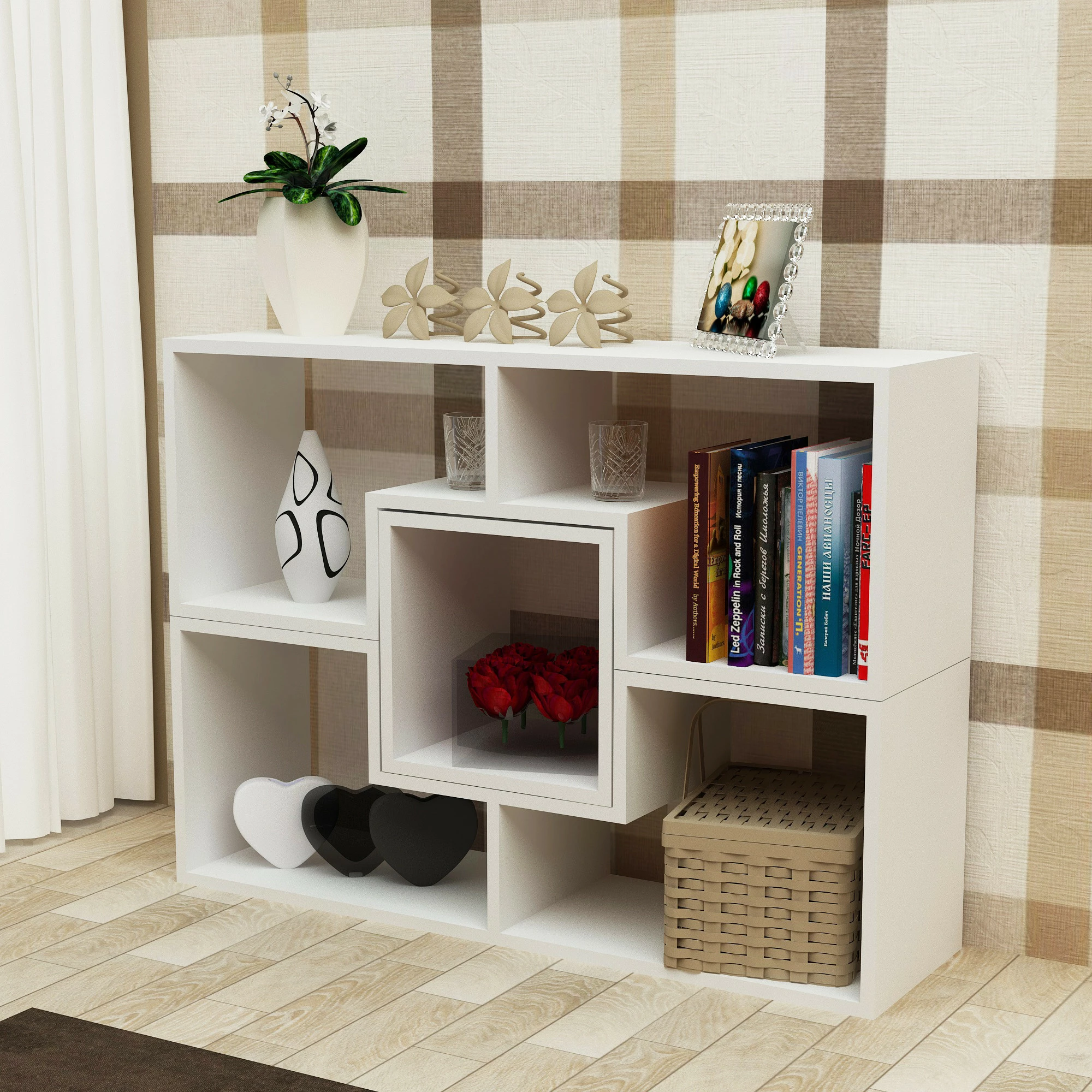 Raft librash Hanah Home, Beled, i bardhë