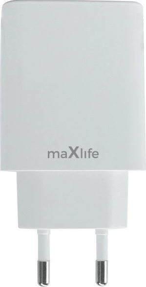 Adapter karikimi Maxlife MXTC-10-20AC 20W PD QC, 1x USB-C + 1x USB, i bardhë