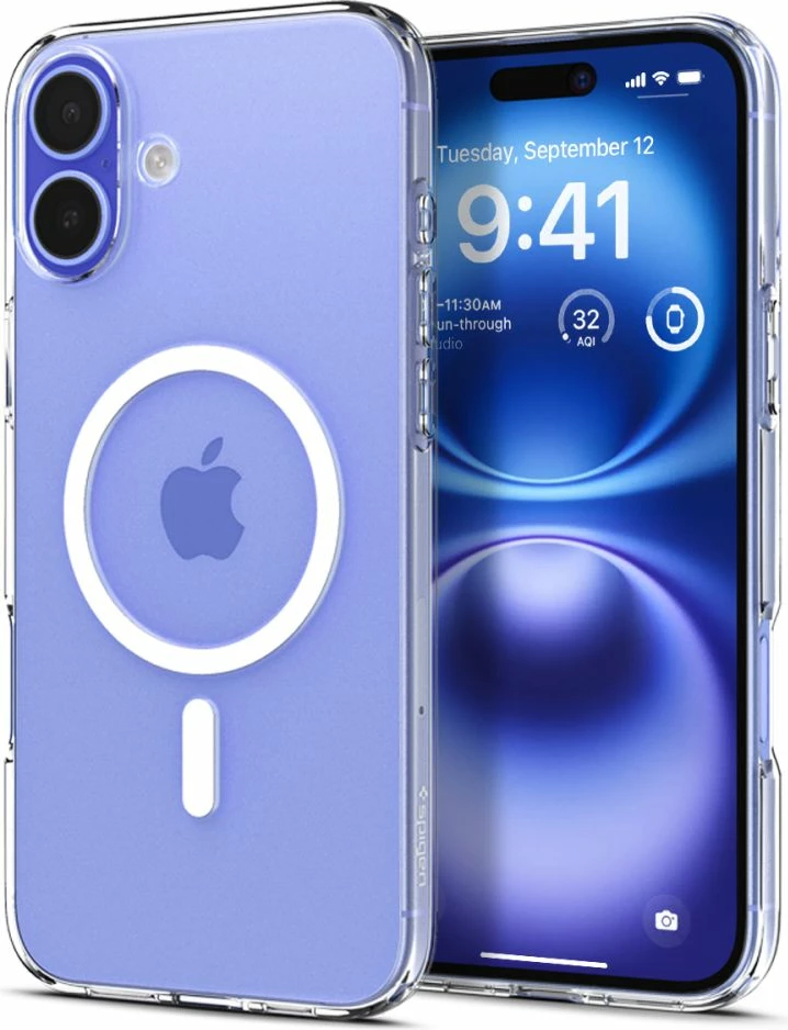 Mbështjellës Spigen Liquid Crystal Mag me MagSafe për iPhone 16 Plus, Transparent