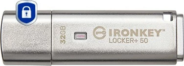 USB stick Kingston IronKey Locker+ 50 32GB, argjend