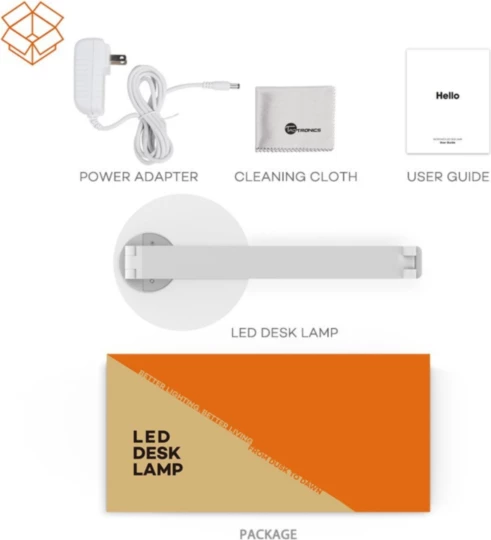 llampë tavoline LED TaoTronics TT-DL19 9W me USB, 5 nivele ndriçimi, argjendtë