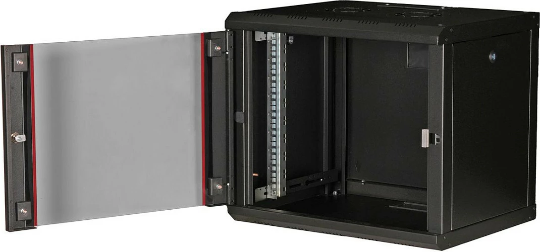 Kabinet rrjeti muror ROLINE Pro 9U, 19", 450x600 mm, derë xhami me kyç, i zi