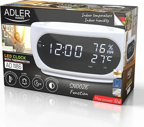 Orë alarmi Adler AD 1186, e bardhë