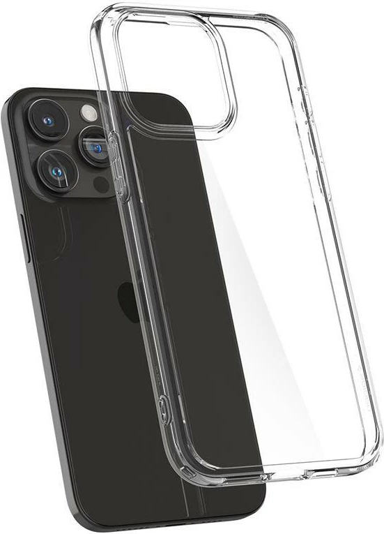 Mbështjellës Spigen Crystal Hybrid për iPhone 15 Pro Max, Transparent