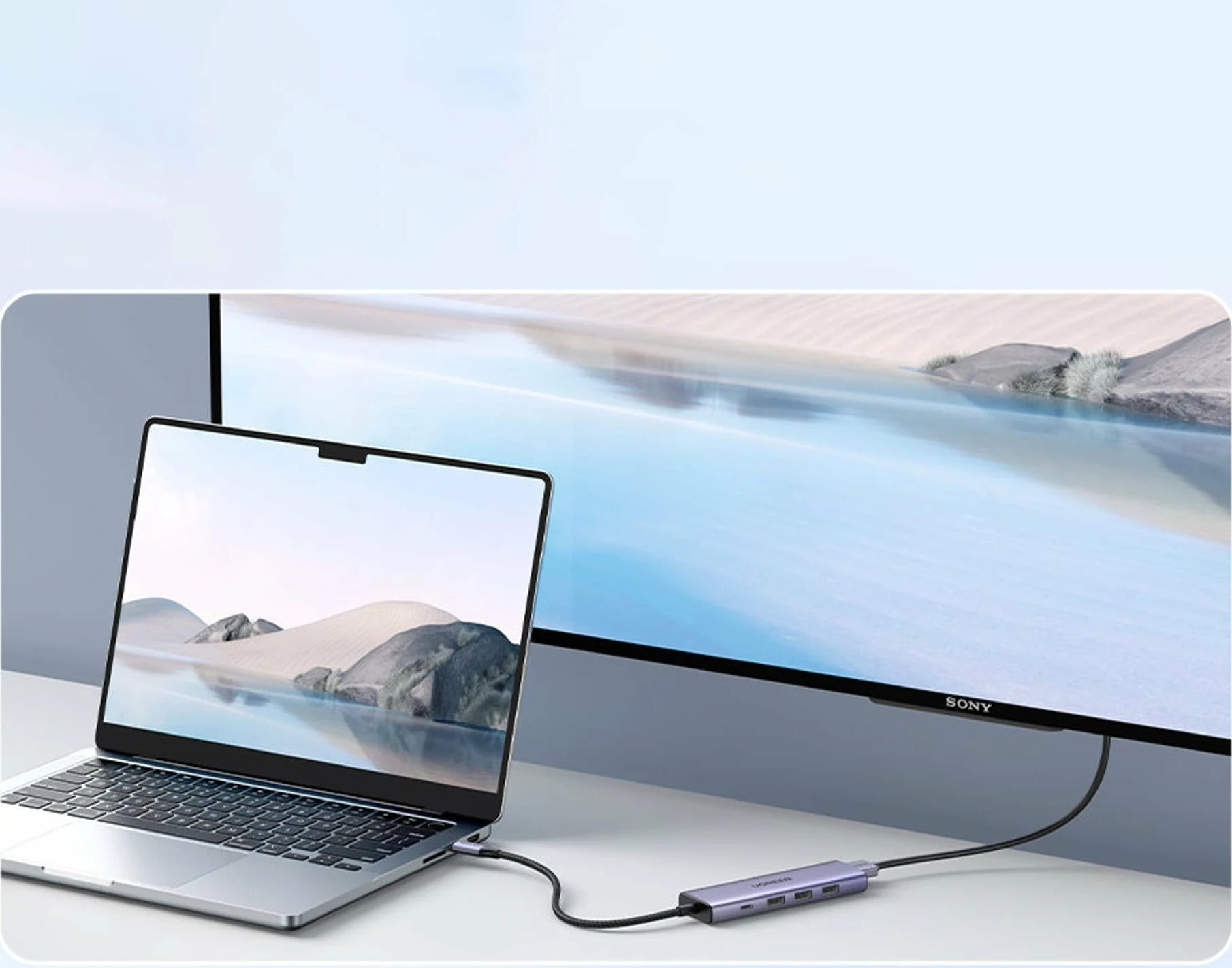 USB hub Ugreen CM511 (UGR1678) 5-në-1, USB-C në HDMI 4K@30Hz + 3x USB-A 3.2 Gen1 5Gbps + USB-C PD 100W, argjendtë