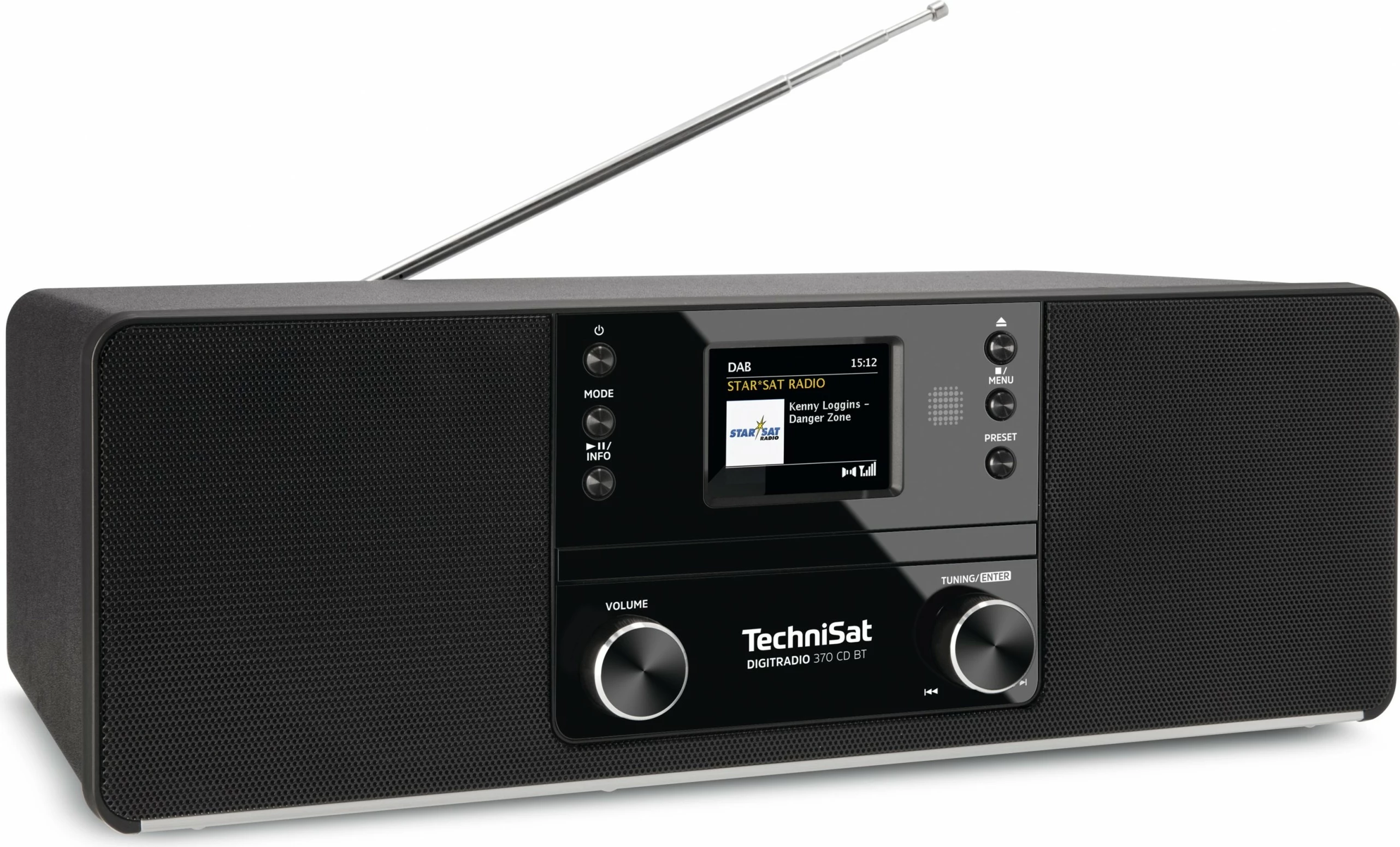 Radio TechniSat DigitRadio 370 CD BT, Bluetooth, CD, e zezë