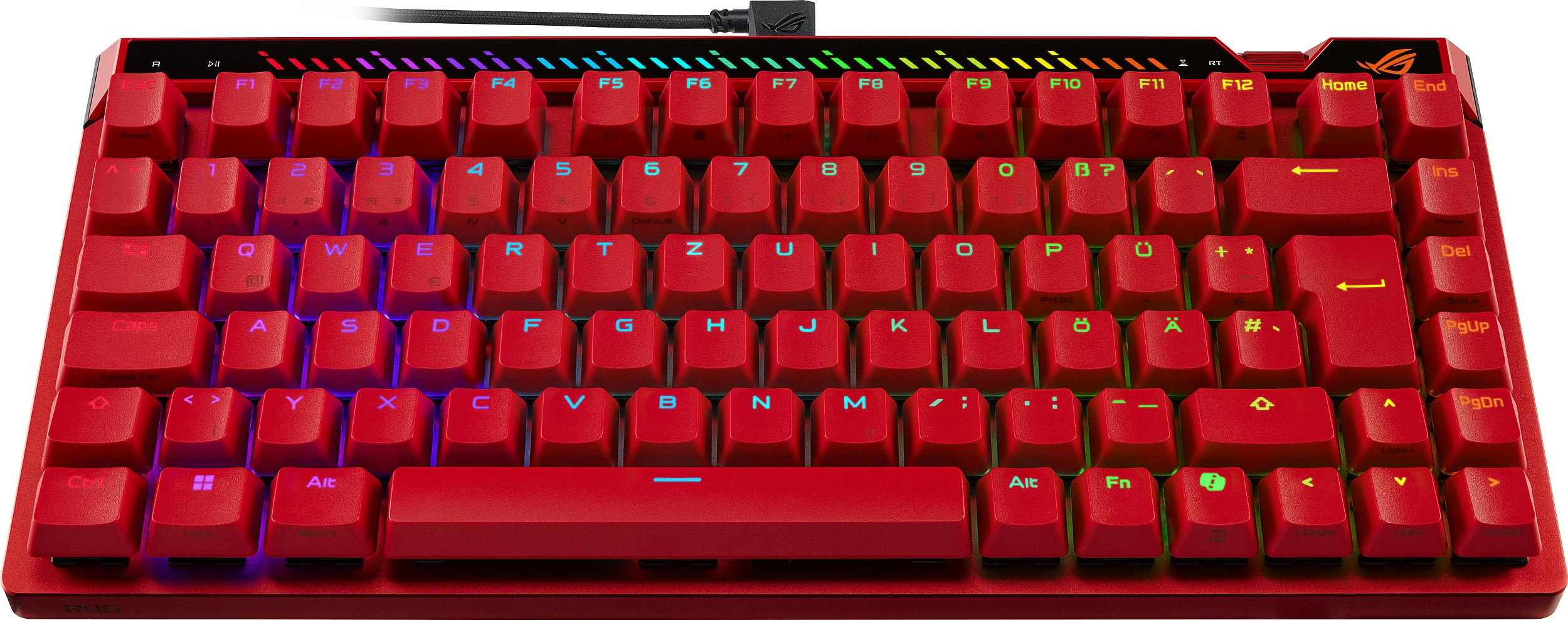 Tastierë gaming ASUS ROG Falchion Ace 75 HE, USB-C, QWERTZ DE, RGB, e kuqe