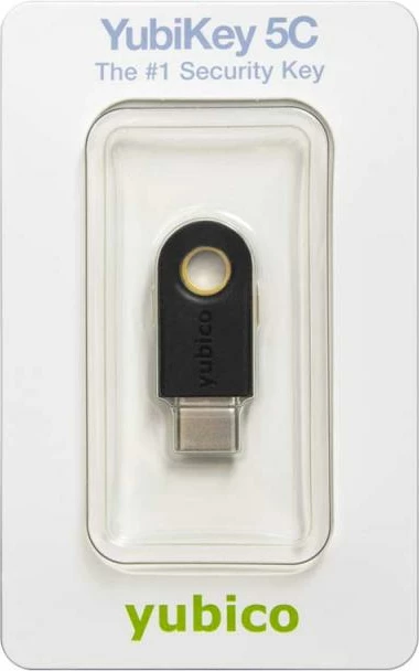 Çelës sigurie USB-C, Yubico YubiKey 5C, kompakt me vrimë unaze, e zezë/ari