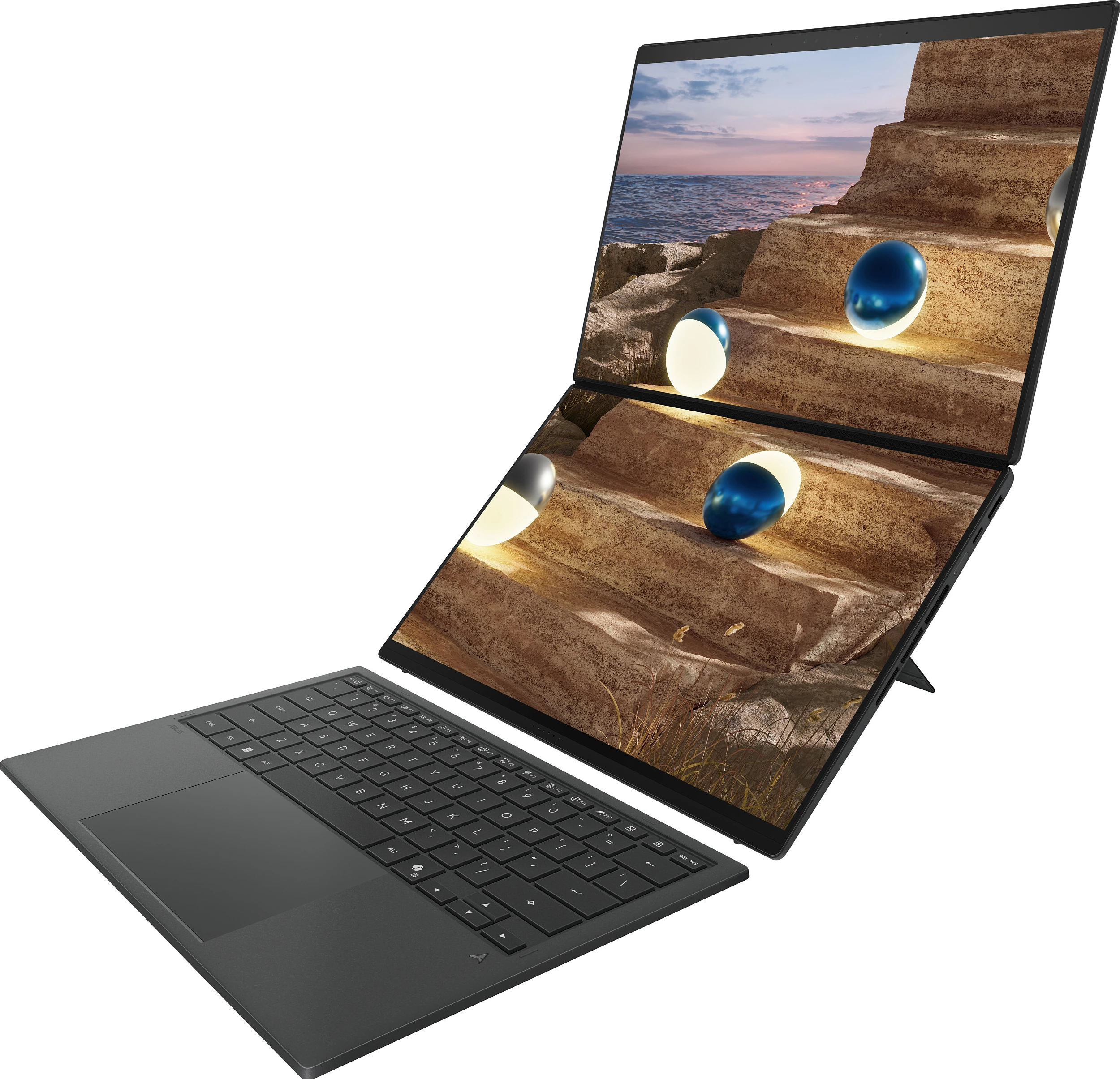 Laptop ASUS Zenbook Duo 14 UX8407AA-SN469X, CU9 386H, 32GB RAM, 1TB SSD, Windows 11 Pro, Touch