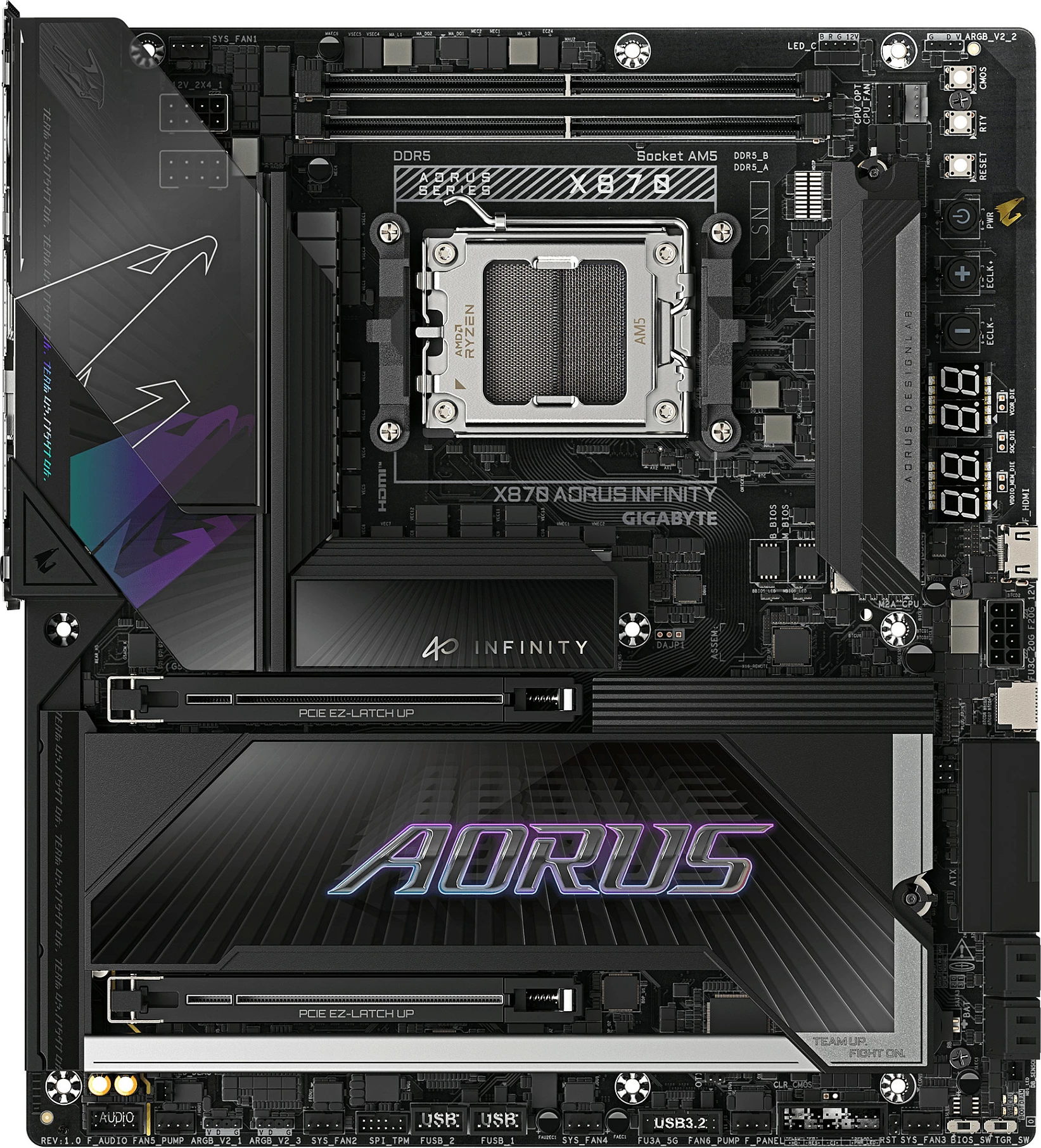 Pllakë amë Gigabyte X870 AORUS INFINITY, Socket AM5, 4x DDR5, 4x M.2, HDMI/DP