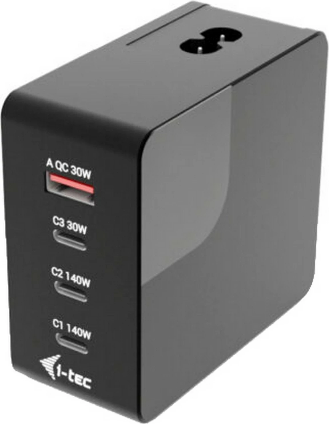 Karikues i-tec GaN 140W, 3x USB-C + 1x USB-A, LCD, i zi