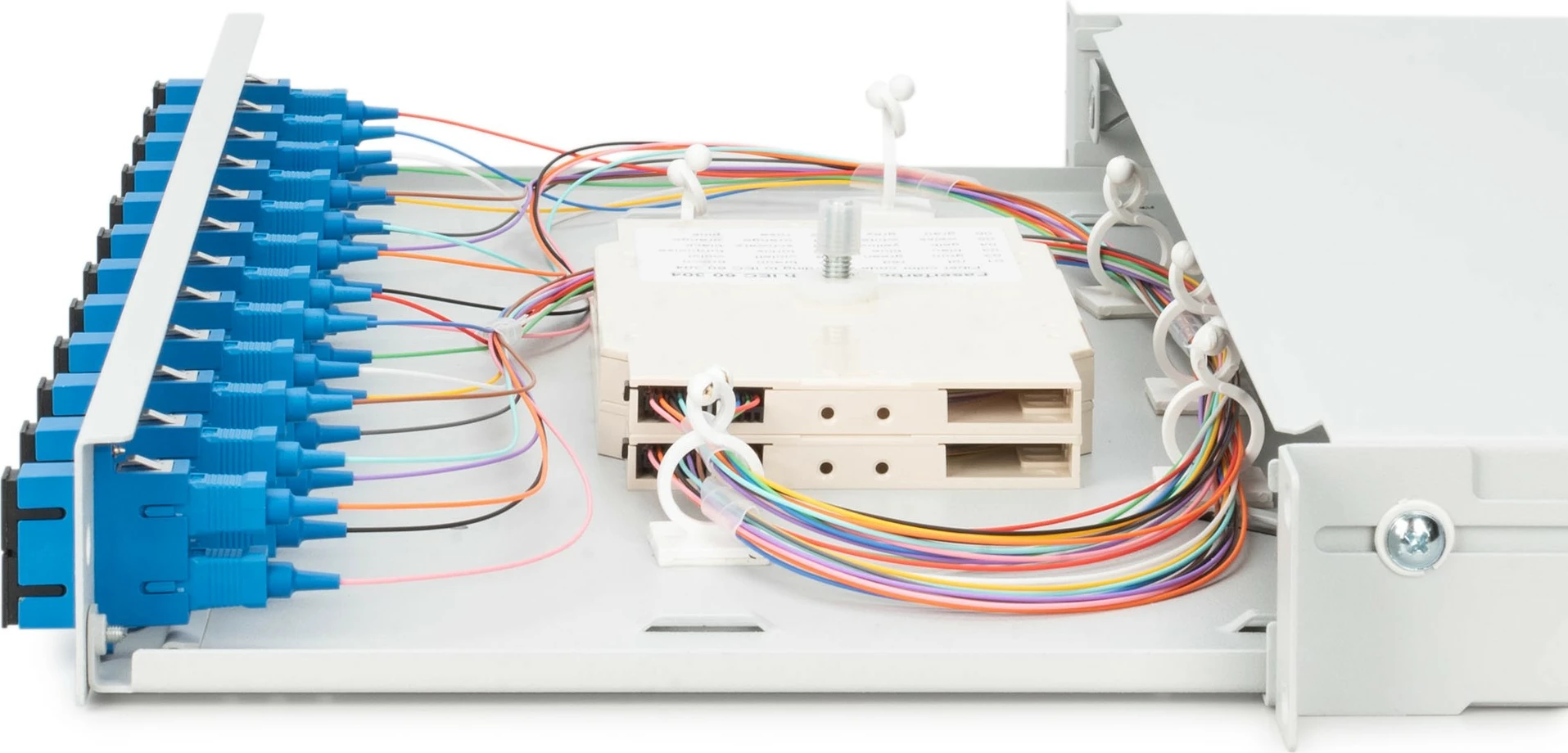 Kasë rrjeti Digitus LWL Spleißbox 1HE, 12x SC DX, gri