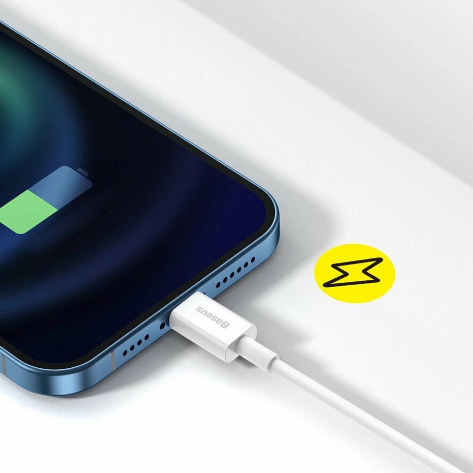 Kabllo Baseus Superior USB në Lightning CALYS-C01, 2m, 2.4A, e zezë