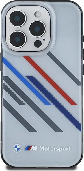 Mbështjellës BMW Motorsport IML Random Stripes për iPhone 16 Pro Max, Gri