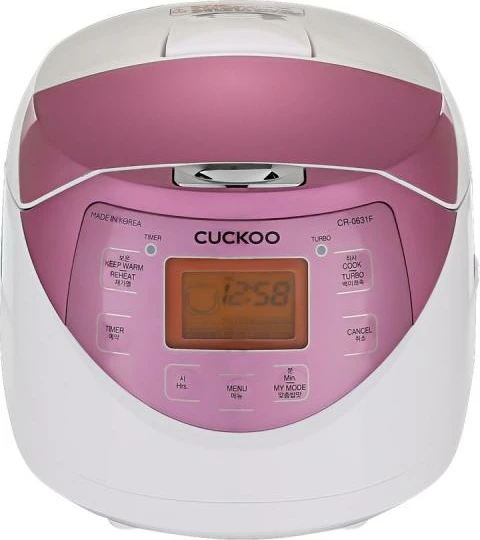 tenxhere elektrike për oriz, Cuckoo CR-0631F, 1.0 L, ekran dixhital, shumë programe, e bardhë/rozë