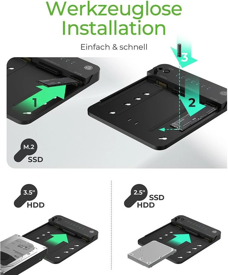 Docking station ICY BOX IB-2915MSCL-C31, klonim HDD/SSD, USB 3.2 Gen 2, i zi