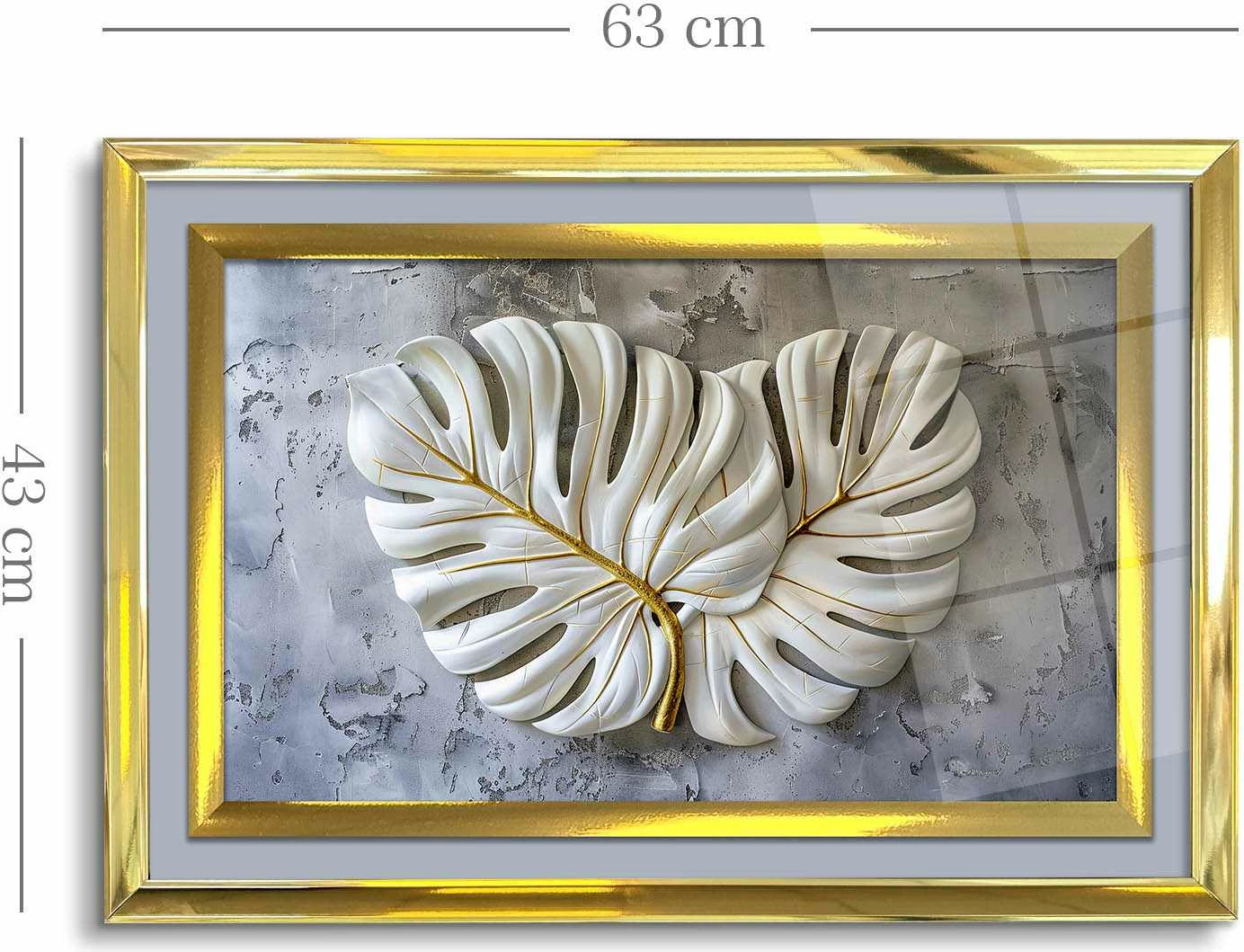 Pikturë dekorative me kornizë, shumëngjyrëshe, Wallity 4363Kromaltınct - 041, 43x65cm
